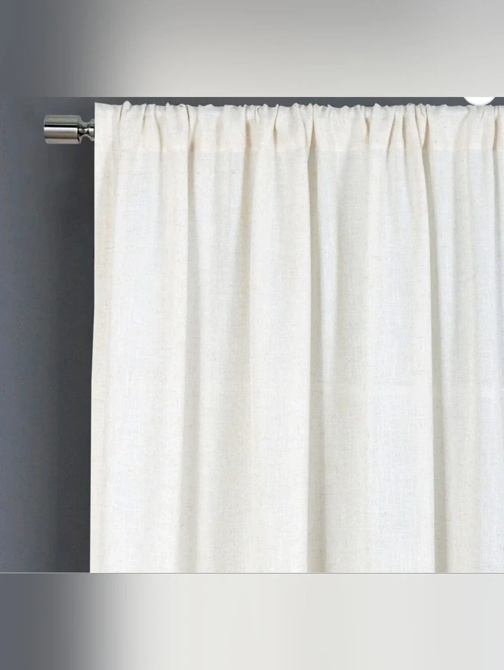 Better Homes & Gardens Light Filtering Linen Blend Rod Pocket Curtain, Single Pa